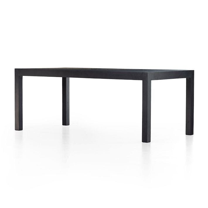 Isador Black Washed Solid Poplar 78" Parsons Dining Table