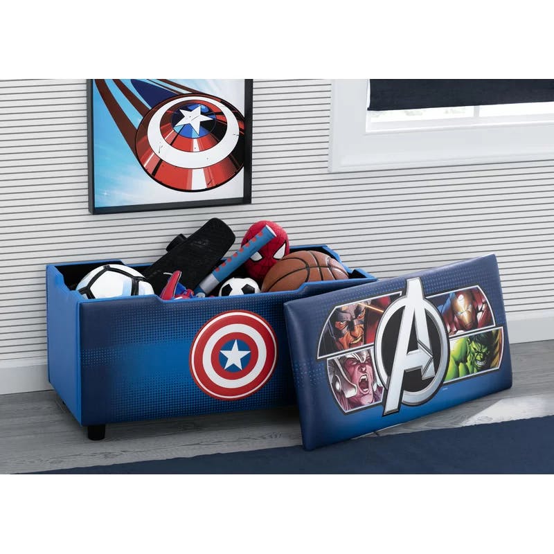 Delta Children Marvel Avengers 3D Upholstered Storage Bench