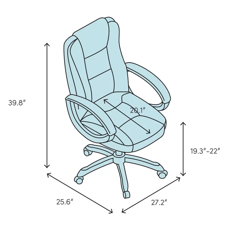 Yachting Blue Mesh and Leather Ergonomic Executive Chair