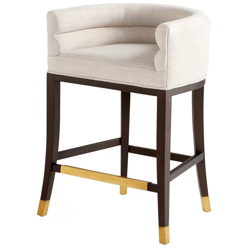 Zorro Fog Contemporary 33'' Counter Stool with Golden Accents