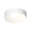 Satin White Modern LED Drum Flush Mount 18"