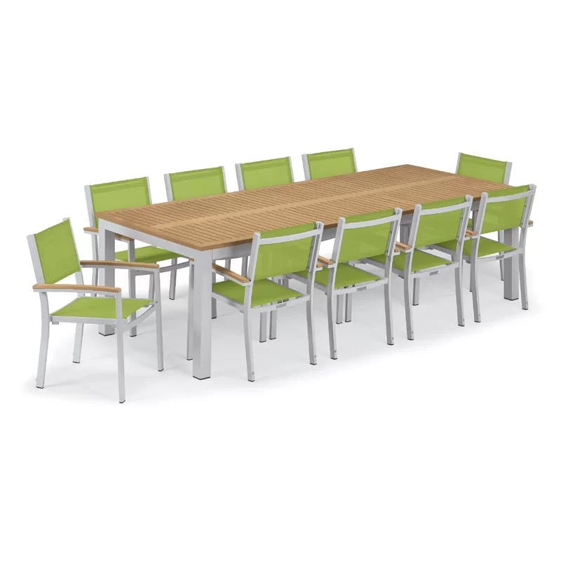 Tekwood Natural 103" Long Outdoor Dining Table for 8-10