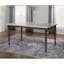 Smokey White and Dark Gray Farmhouse Solid Wood Dining Table