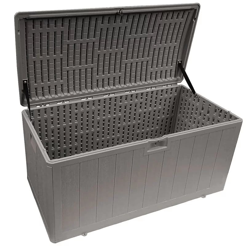 Driftwood Gray 105 Gallon Weatherproof Resin Outdoor Storage Deck Box