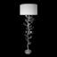 Majestic Forest Inspired Silver Leaf 71" Floor Lamp with Crystal Leaves