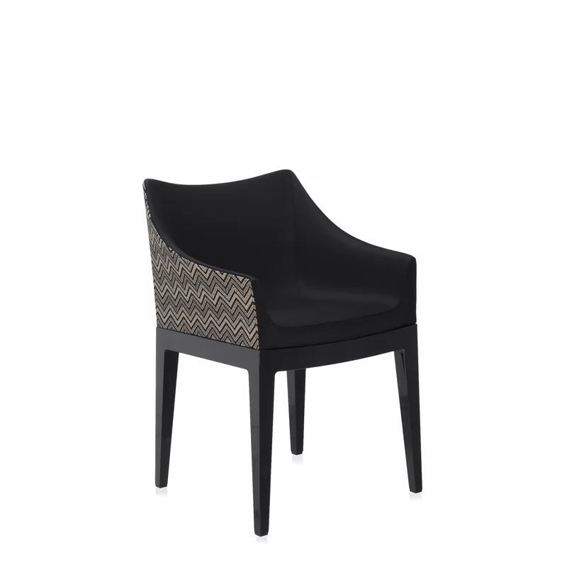 Philippe Starck Elegant Madame Armchair in Black and Beige Faux Leather