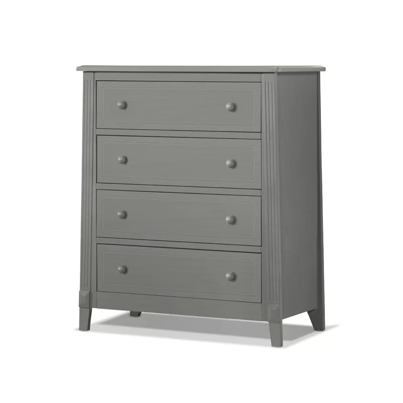 Weathered Gray Classic 4-Drawer Nursery Chest