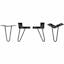 Sleek 6" Matte Black Hairpin Table Legs, 4-Pack