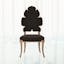 Regal Curves Black Velvet Rubberwood Side Chair