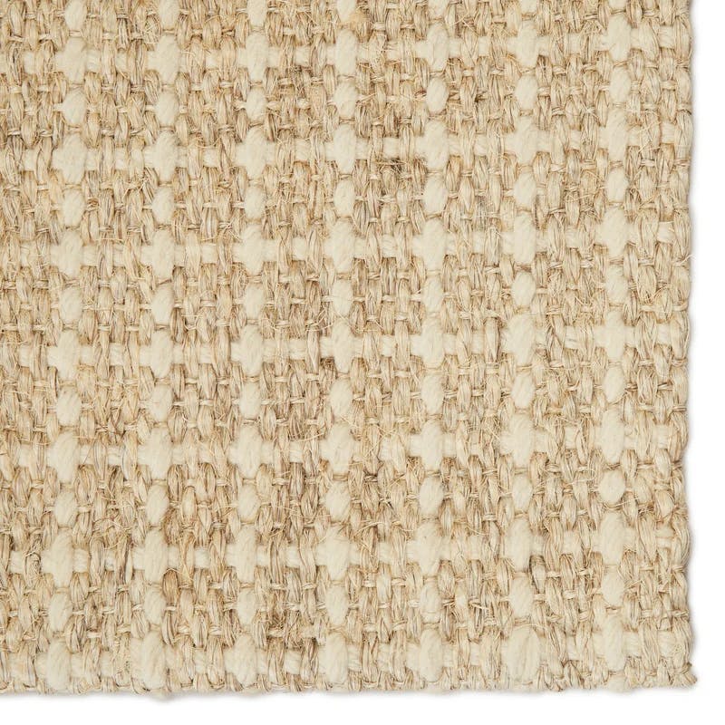 Handmade Ivory Solid Wool 2' x 3' Area Rug