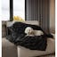 Luxurious Charcoal Black Faux Fur 50" x 60" Throw Blanket