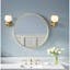 Transitional 28" Round Vanity Mirror in Moderne Brushed Gold