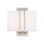 Downton Brushed Nickel Rectangular LED Sconce - Dimmable and Direct Wired