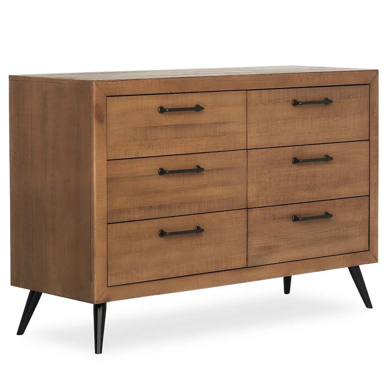Mid-Century Modern Double Nursery Dresser in Gray with Dovetail Drawers