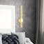 Acra Contemporary Satin Brass 1-Light Dimmable Sconce