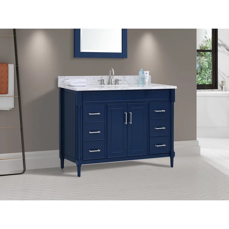 Selene 49'' Navy Blue Freestanding Single Bathroom Vanity