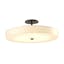 Sleek Black Trimless Drum LED Semi-Flush Ceiling Light