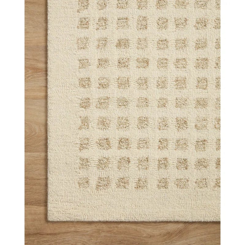 Hand-tufted Ivory Wool and Synthetic 9'3" x 13' Rectangular Rug