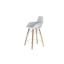 Modern White/Oak Beech Wood 24.75'' Counter Stool with Arms