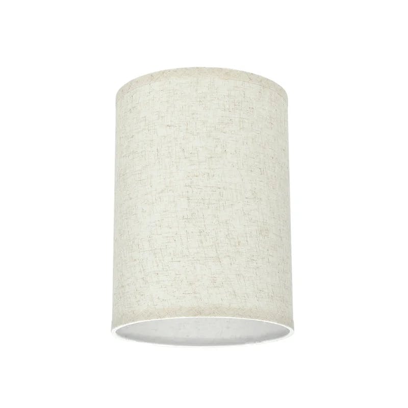 Flaxen Linen 11'' Drum Lamp Shade with Spider Construction