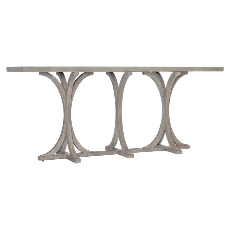 Albion Transitional Gray Wood Console Table with Storage