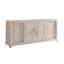Newport Transitional 78'' Cream Sailcloth Media Console with Adjustable Shelves