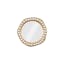 Pearl Beaded Gold Leaf Round Mirror 36"