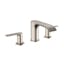 Modern White and Nickel 8" Widespread Bathroom Faucet with Ceramic Disc Valve