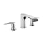 Elegante Chrome Widespread Faucet with Waterfall Stream and Pop-Up Drain, 1.2 GPM