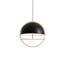 Modern 15.7'' Black Steel Globe LED Pendant Light