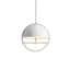 Huan 15.7'' White Steel Globe Pendant with LED Bulb