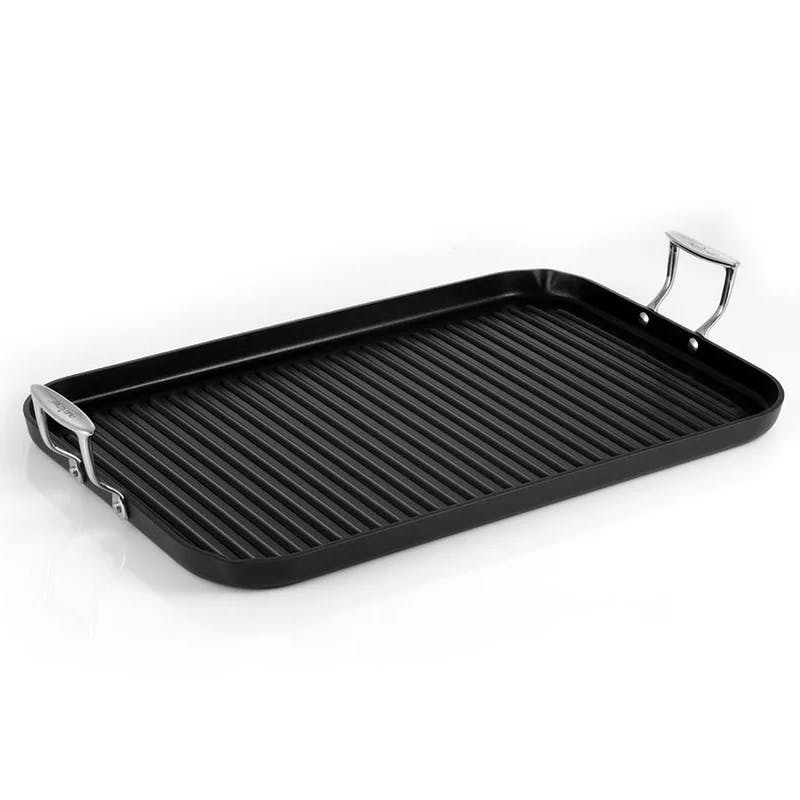 20'' x 13'' Hard-Anodized Nonstick Double Burner Grill & Griddle