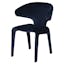 Dusk Gray High-Back Plastic Arm Chair with Comfort Glides