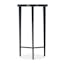 Transitional Black Stone Top 14" Round Metal End Table