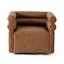 Palermo Cognac Leather Barrel Swivel Chair in Brown