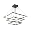 Piazza Black 31.5" Square LED Chandelier with Opal Diffuser