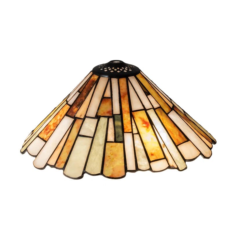 Luminescent Empire Natural Jadestone Glass Lamp Shade