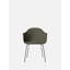 Elegant Harbour High-Back Upholstered Arm Chair in Black Steel and Fiord Wool