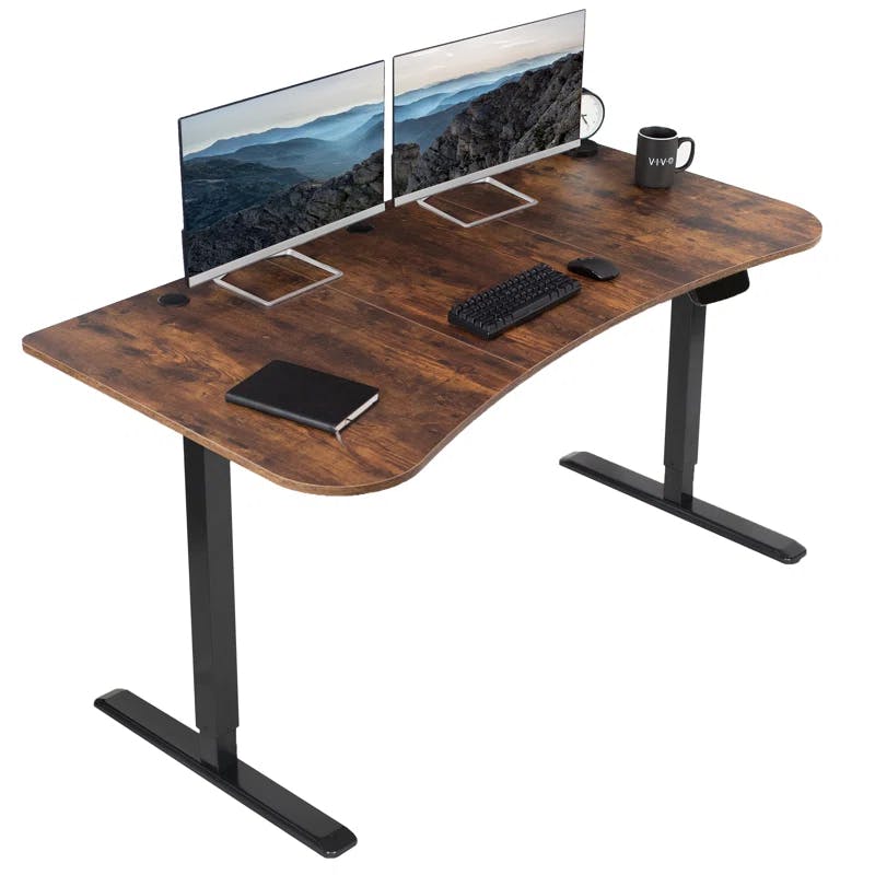 ErgoFlex Black Steel 63" Electric Sit/Stand Desk with Memory Controller
