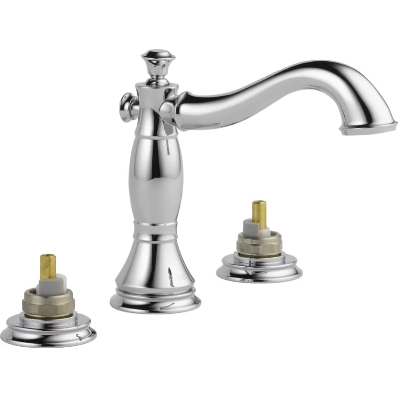 Modern Elegance 16" Chrome Widespread Bathroom Faucet with Brass Body