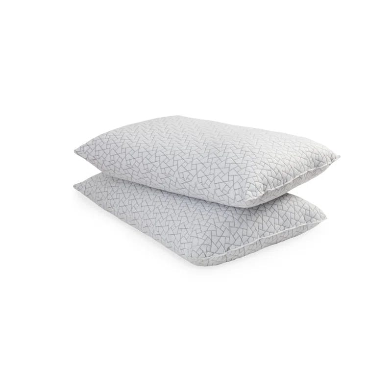Cannon Charcoal Knit Plush Standard Bed Pillow 2-Pack