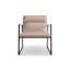 Evans Macadamia Genuine Leather Mid-Century Lounge Chair
