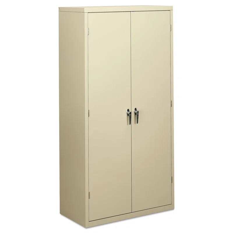 Putty 5-Shelf Lockable Office Cupboard with Chrome Handles