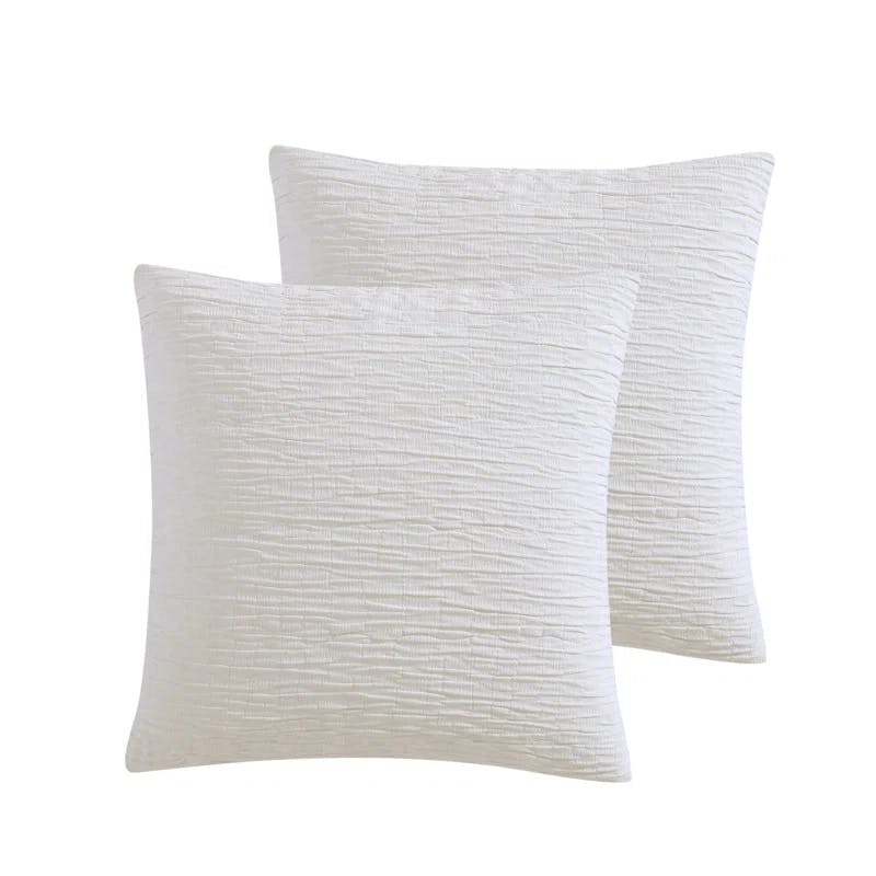 Vera Wang Ruched Chenille Standard Square Pillow Cover