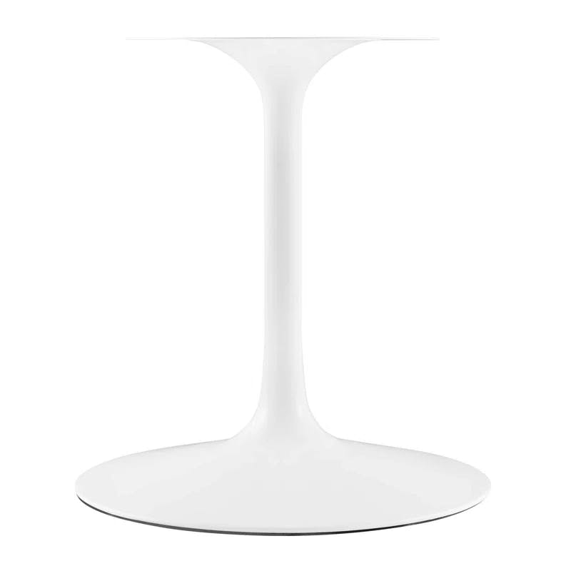 Lippa 60" White Rectangular Mid-Century Modern Dining Table