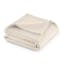 Luxurious Chevron Twin-Size Cotton Blanket in Ecru