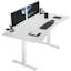 Luxe Electric White 60" Adjustable Standing Desk with Memory Presets