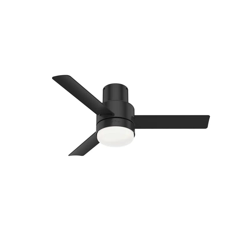 Gilmour 44" Matte Black Low Profile Ceiling Fan with Remote