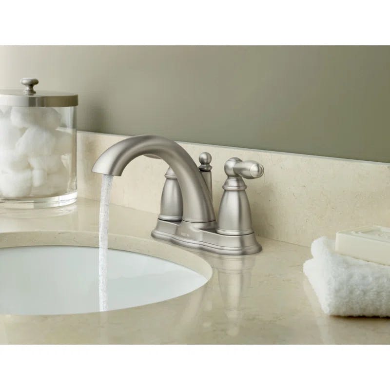 Classic Distressed Bronze 5" Centerset Metal Bathroom Faucet