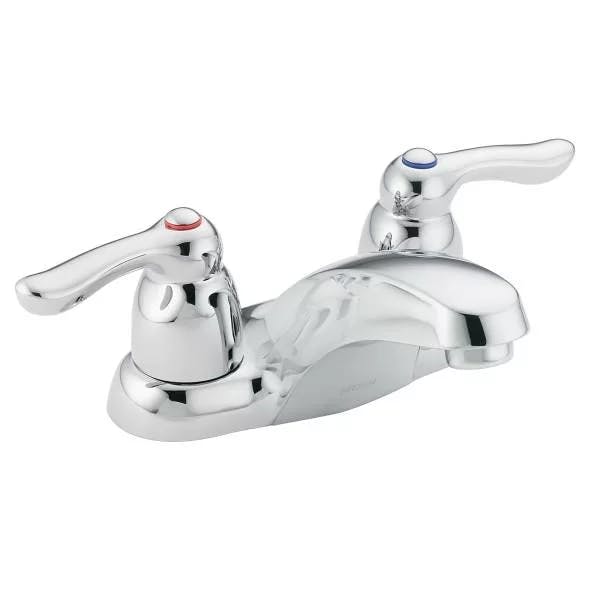 Sleek Chrome Double-Handle Centerset Bathroom Faucet